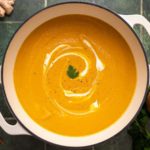Spiced carrot and lentil soup