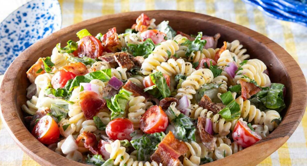 BLT Pasta Salad Pasta Paradise on a Plate