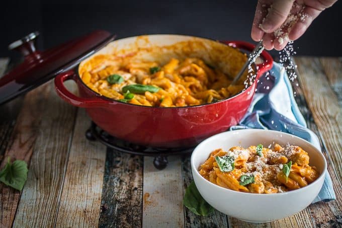 One Pot Chicken Parmesan Pasta